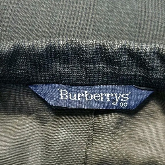 Burberrys Blazer Sport Coat Jacket Glen Check Wool Brown Black No Size Tag 42 - Picture 6 of 16